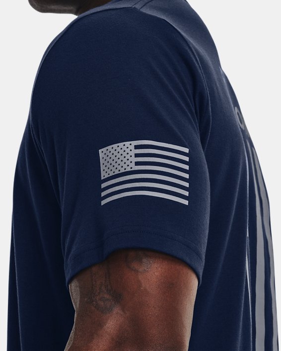 Men's UA Freedom Flag T-Shirt, Blue, pdpMainDesktop image number 3